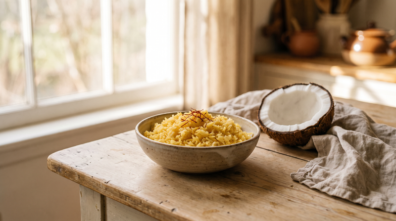 Coconut Saffron Rice