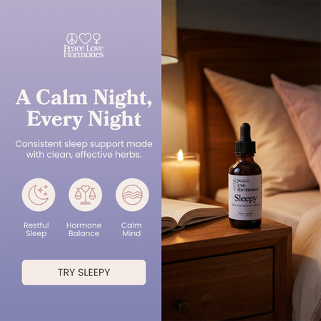Sleepy herbal tincture for natural sleep support - Peace Love Hormones - view 2