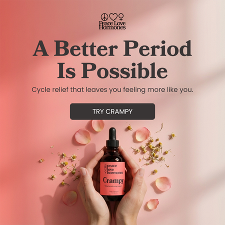 Crampy herbal tincture for menstrual cramp relief - Peace Love Hormones - view 2