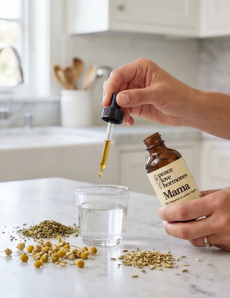 Mama postpartum herbal tincture for hormone balance and lactation - Peace Love Hormones - view 2