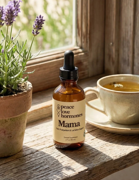 Mama postpartum herbal tincture for hormone balance and lactation - Peace Love Hormones - view 4