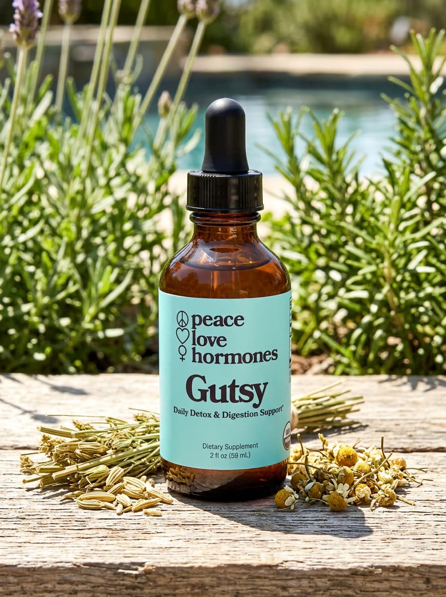 Gutsy herbal bitters for digestive health and liver detox - Peace Love Hormones